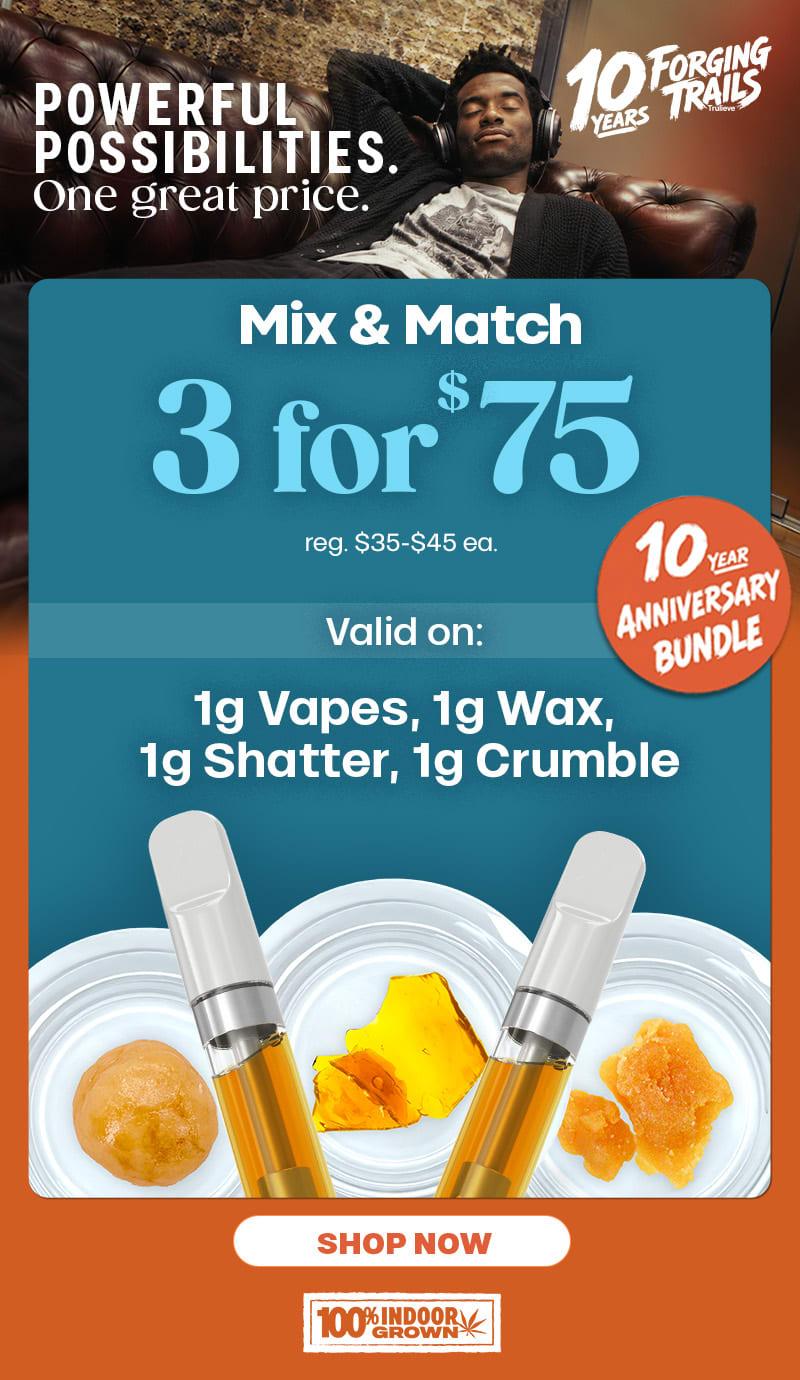 Mix & Match 3 for $75 Anniversary Bundle