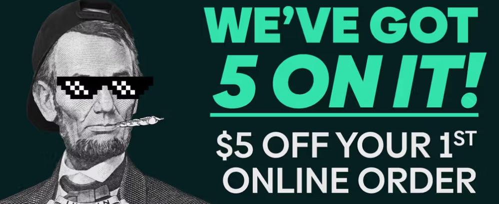 $5 Off Your 1st Online Order!