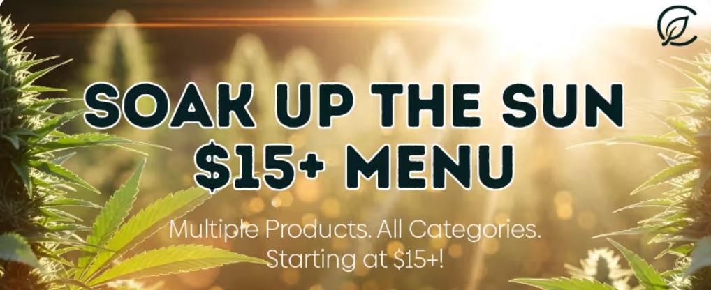 Menu Starting at $15+ for Multiple Products