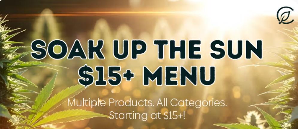 Starting At $15+ Menu - Cannabis deal image