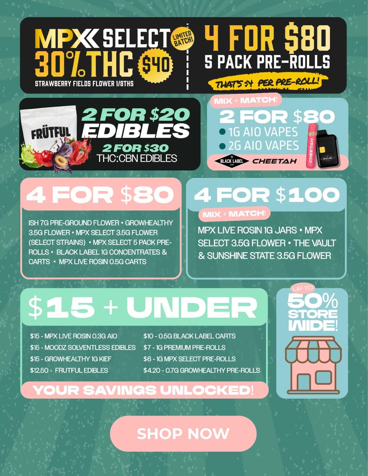 Mix & Match Deals and Storewide Savings