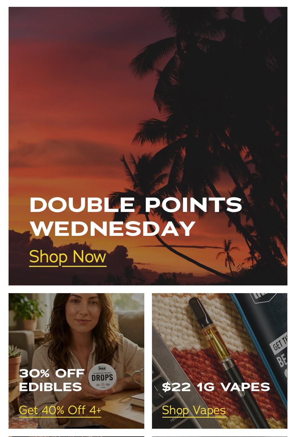 Double Points Wednesday & Deals Galore
