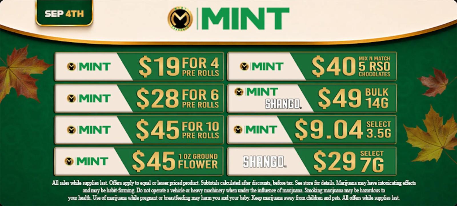 Pre-Roll & Bulk Flower Deals This September