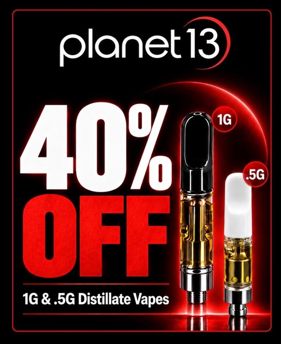 40% Off 1G & .5G Distillate Vapes - Cannabis deal image
