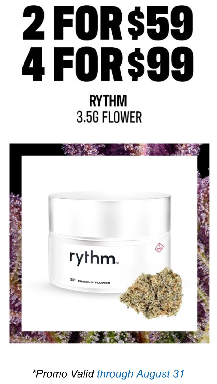 Rythm 3.5G Flower Deals Through August 31
