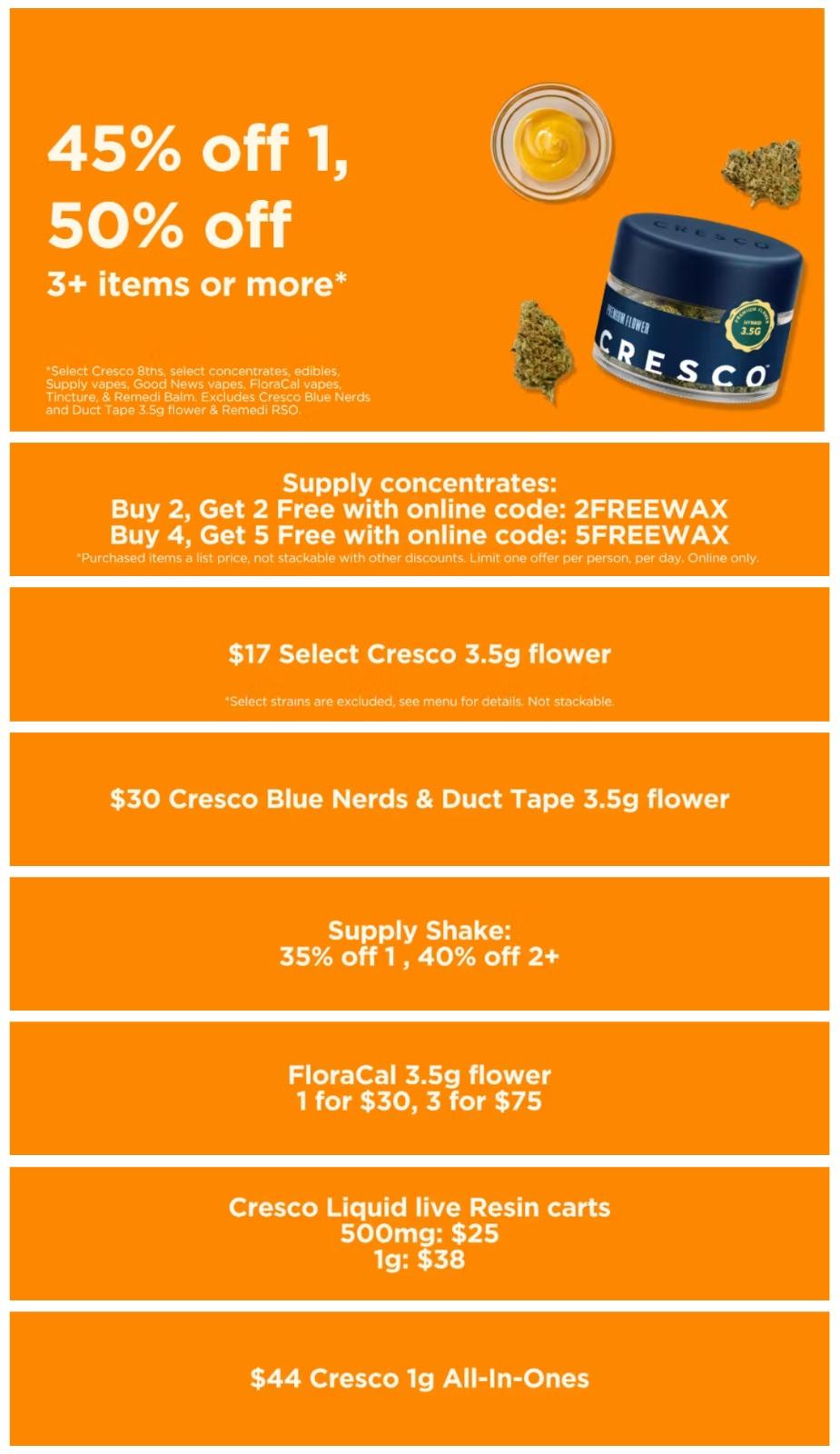 45% Off 1, 50% Off 3+ Items, B2G2 & More