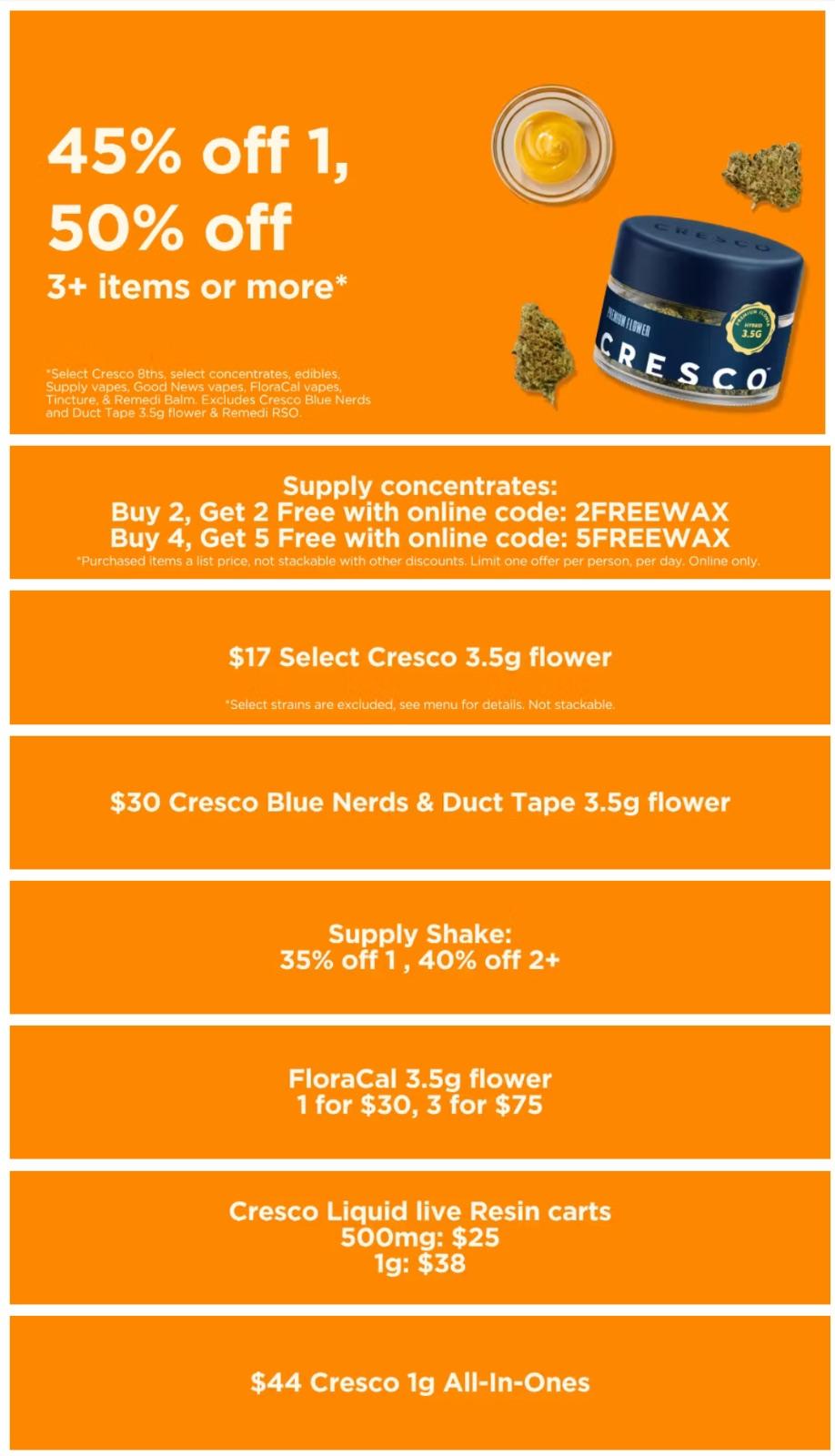Bulk Discounts & BOGO Concentrates