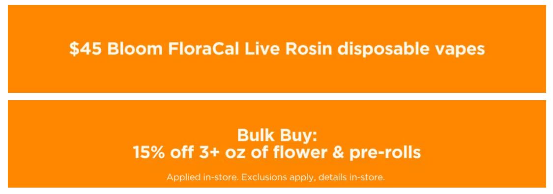 Vapes & Bulk Flower/Pre-Roll Deals