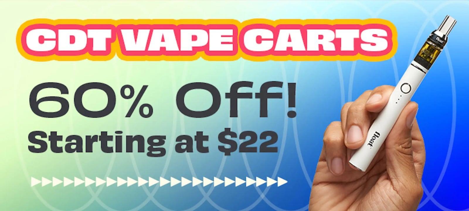 60% Off CDT Vape Carts