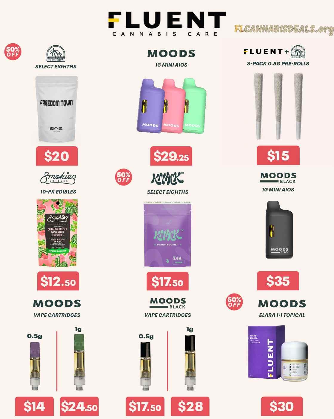Select Eighths, Vapes & Edibles Deals - Cannabis deal image