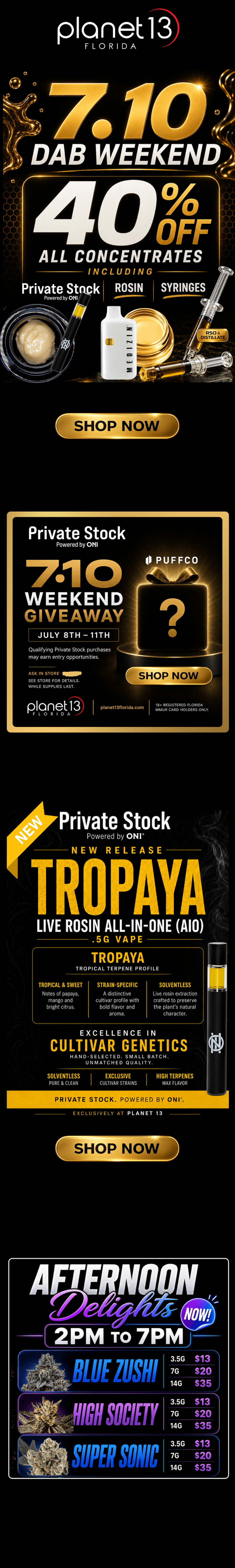 Planet 13 Vapes Campaign Deals