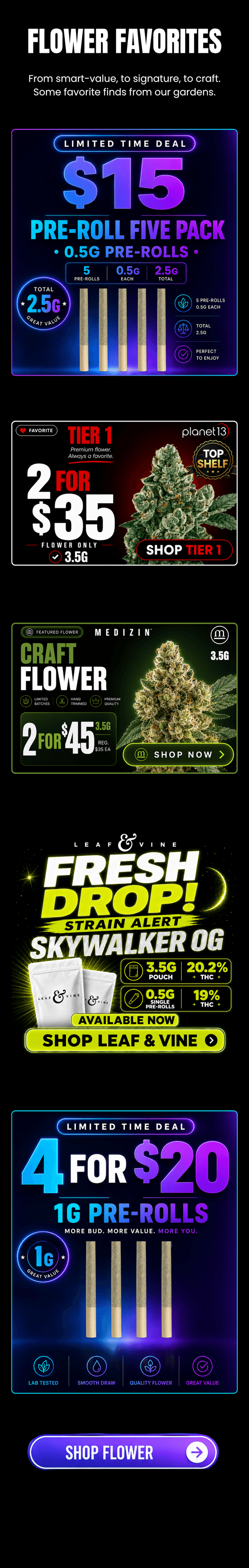 Planet 13 Flower Campaign Deals