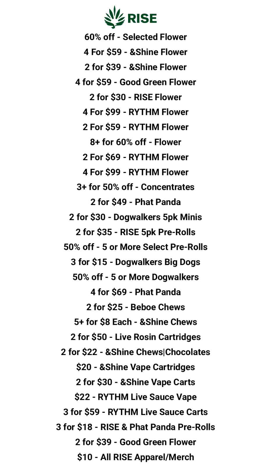 Flower, Vapes, Concentrates & More Deals - Cannabis deal image