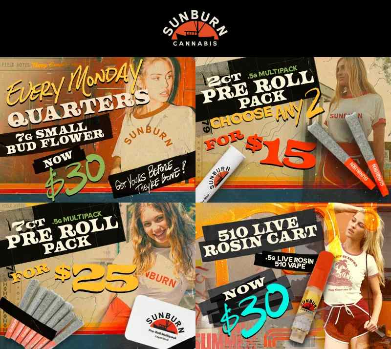 Monday Quarters, Pre-Roll Packs, and Live Rosin Carts - Cannabis deal image