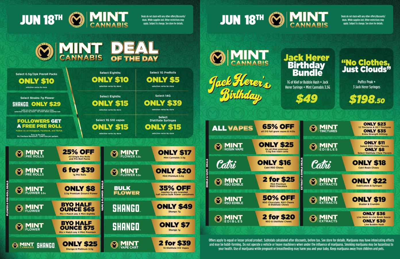 Daily Deals, Bundles, and % Off Offers - Cannabis deal image