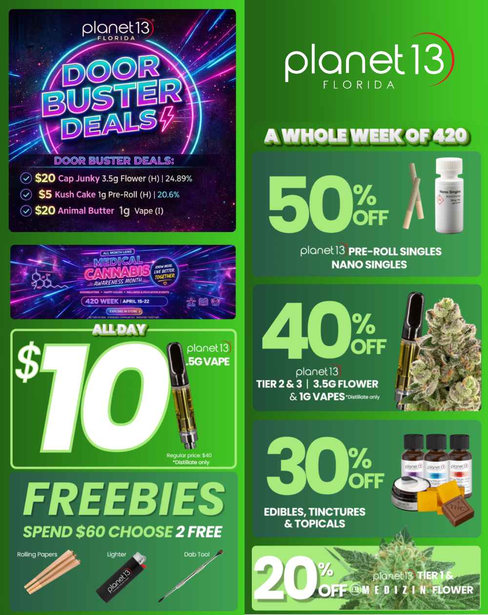 Door Buster Deals & A Whole Week of 420 - Cannabis deal image