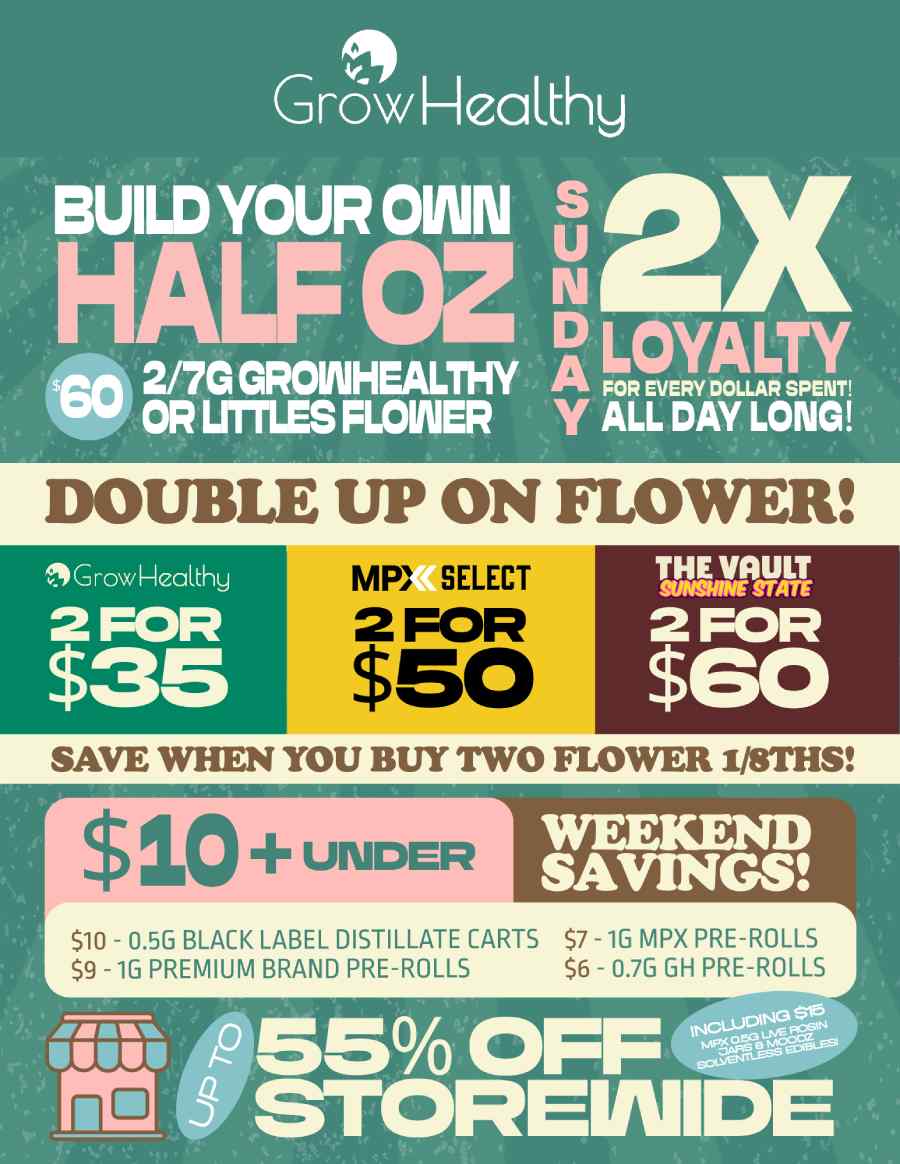 2X Loyalty & 55% Off Storewide Deals - Cannabis deal image