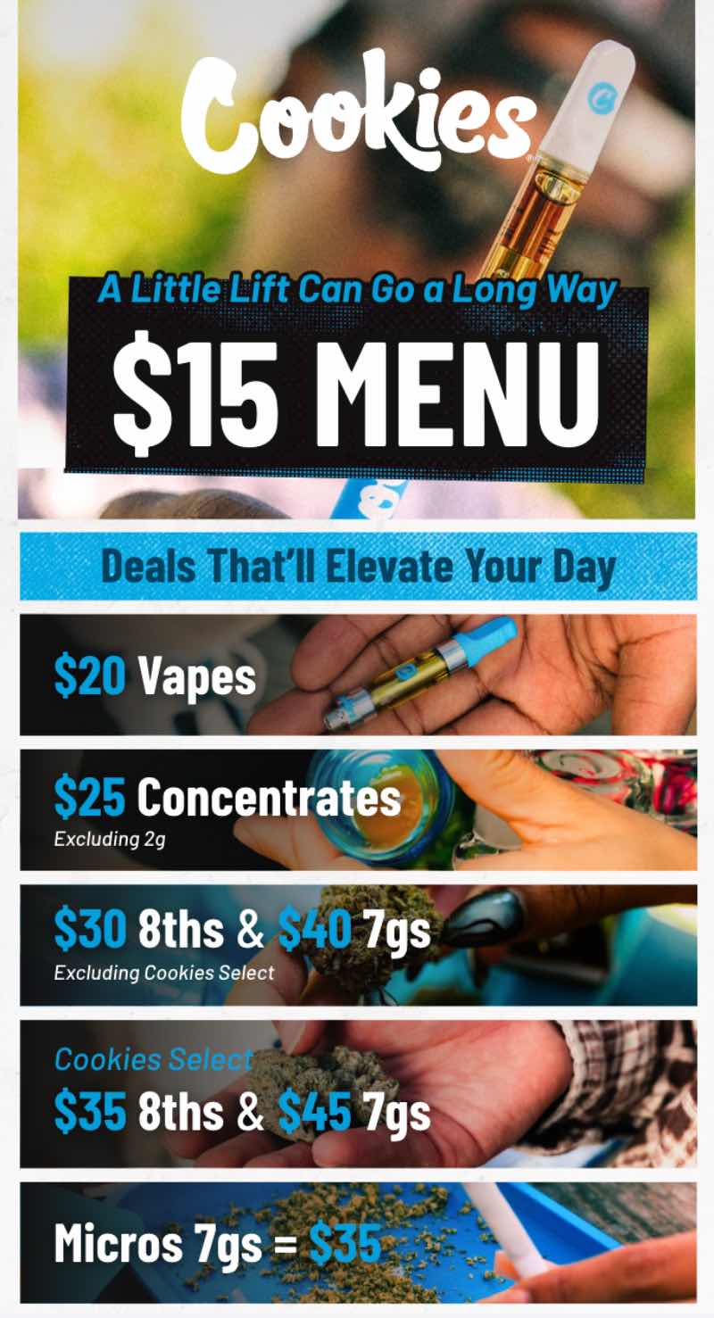 Menu Deals: Vapes, Concentrates, Flower & More! - Cannabis deal image