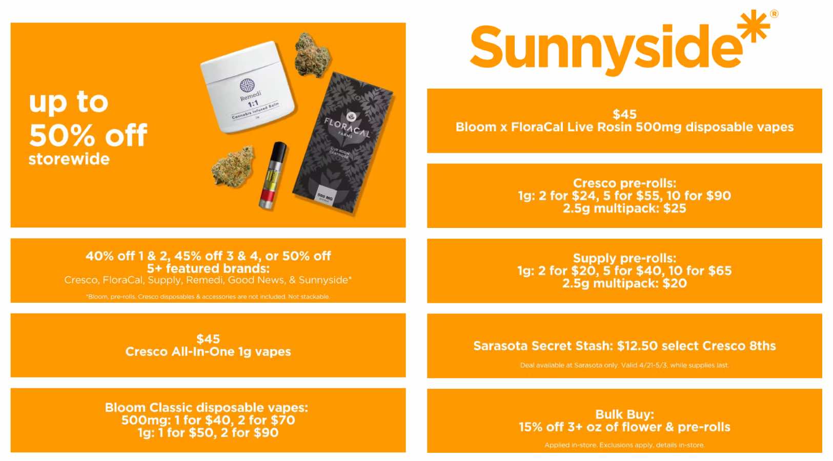 Storewide Savings & BOGO Pre-Roll Deals - Cannabis deal image