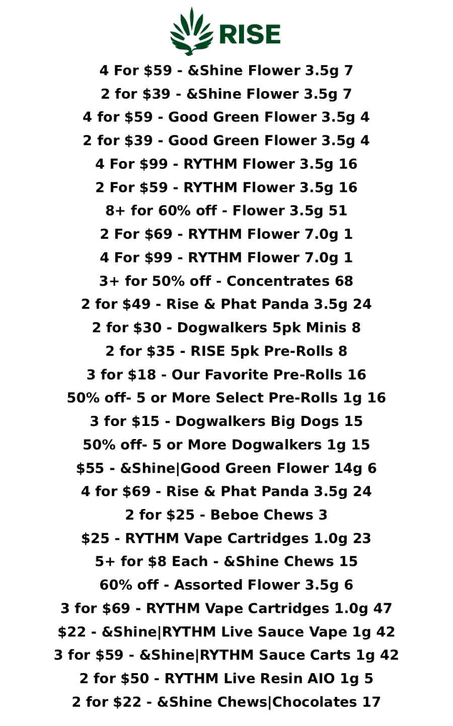Flower, Vape & Edible Deals Abound! - Cannabis deal image