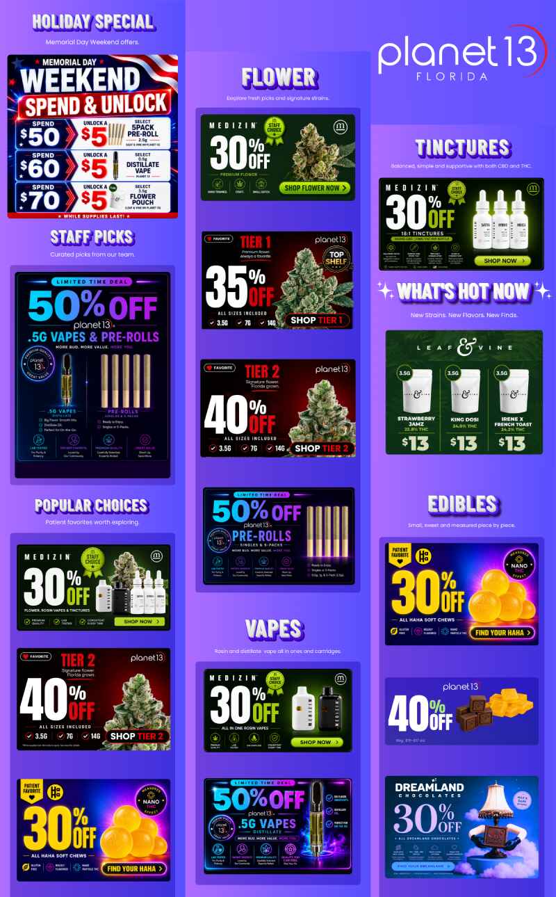 Memorial Day Weekend Deals & Daily Specials