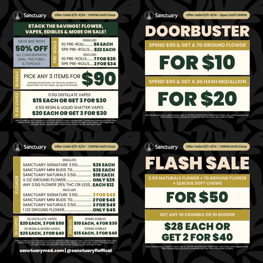 Flower, Vapes, Concentrates & Edibles On Sale! - Cannabis deal image