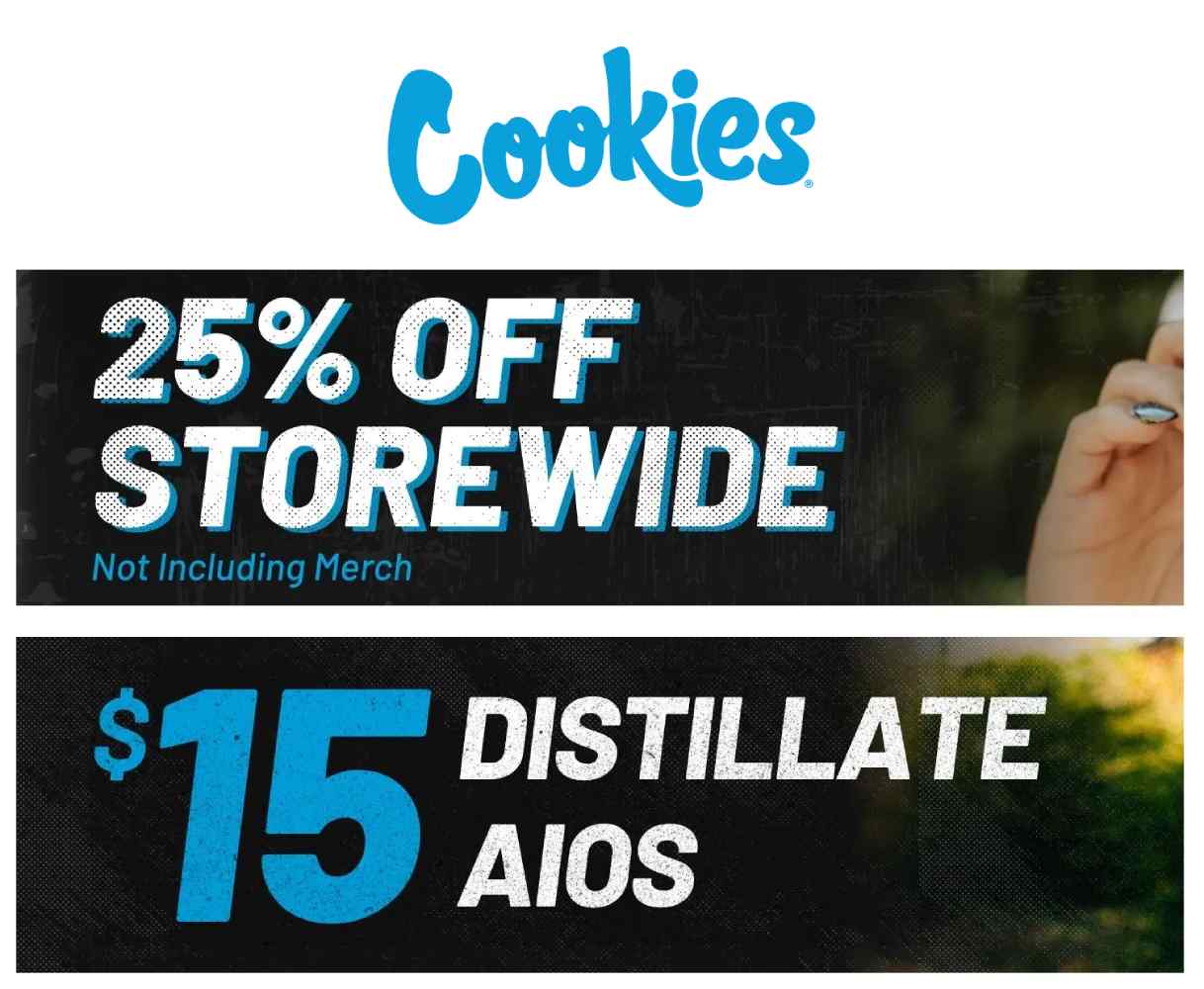 25% Off Storewide & $15 Distillate AIOS - Cannabis deal image