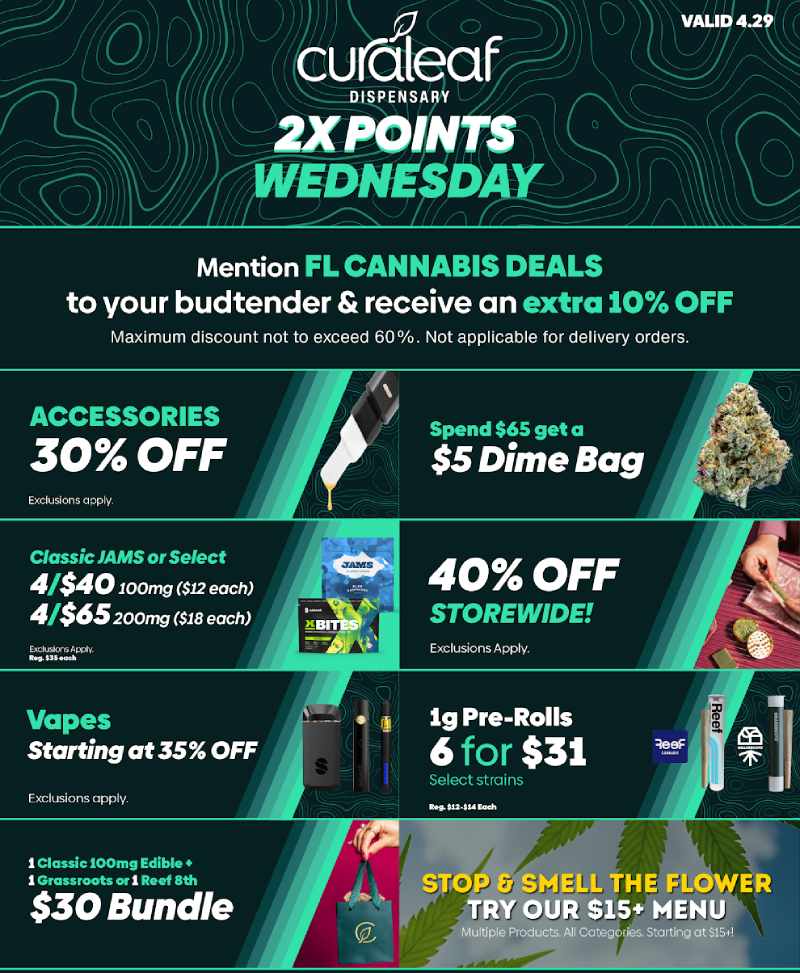 2X Points Wednesday & 40% Off Storewide! - Cannabis deal image