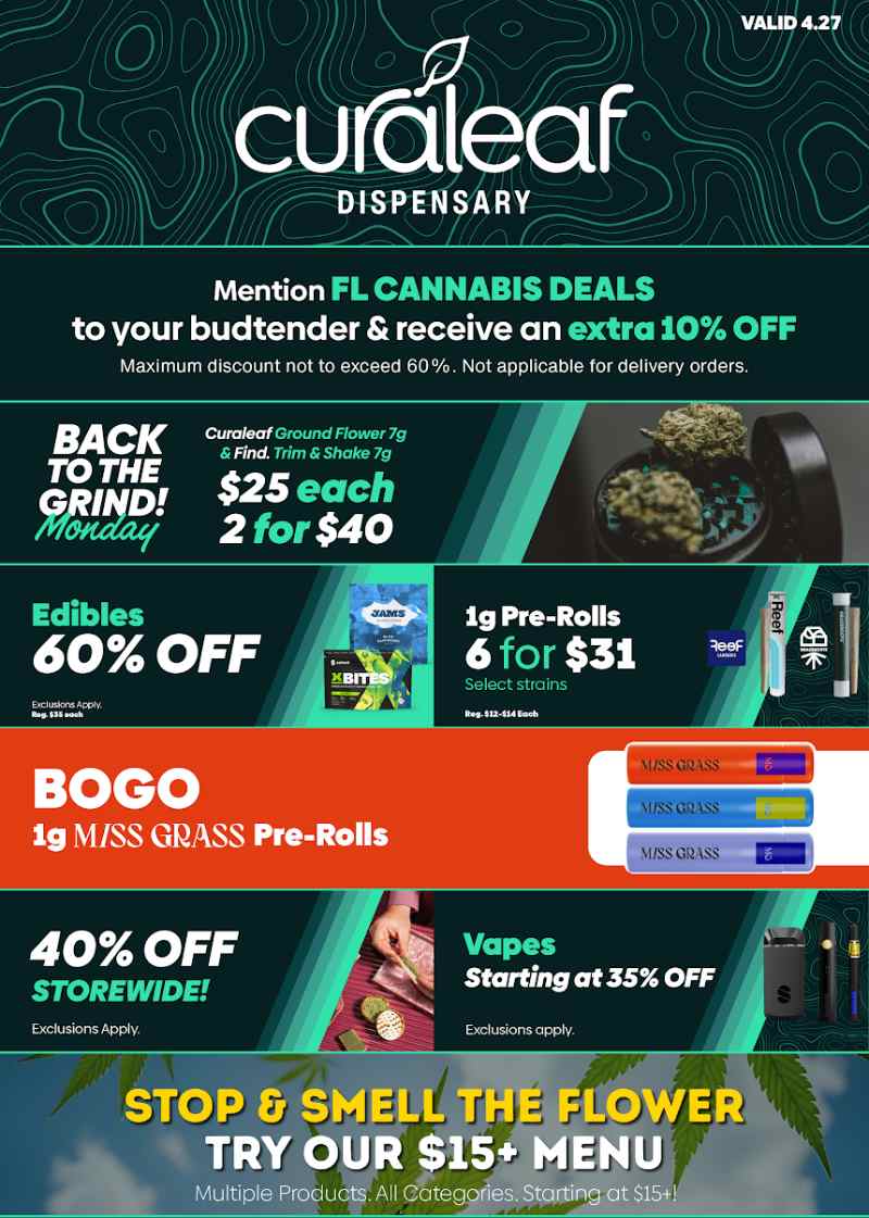 Monday Flower Deals, BOGO Pre-Rolls & 60% Off Edibles - Cannabis deal image
