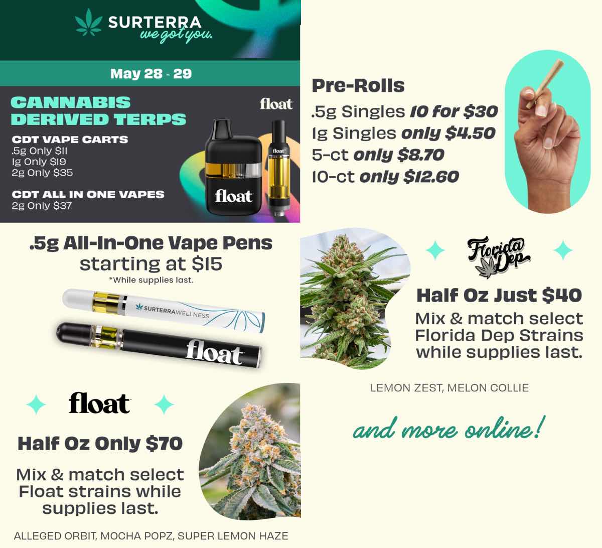 Vape & Pre-Roll Deals + Half Oz for $40 - Cannabis deal image