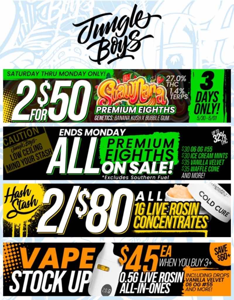 Premium Eighths, Concentrates, and Vapes Deals - Cannabis deal image