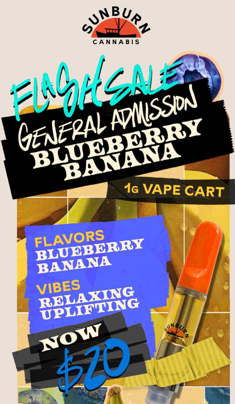 Flash Sale: General Admission Vape Carts Now $20 - Cannabis deal image