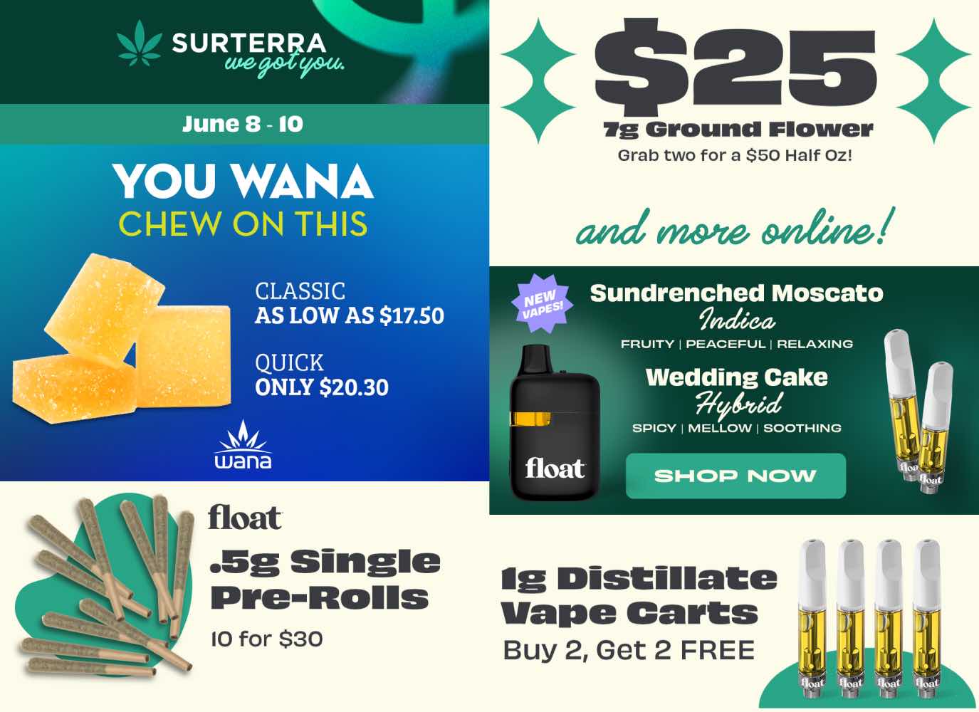 Deals on Flower, Edibles, and Vapes - Cannabis deal image