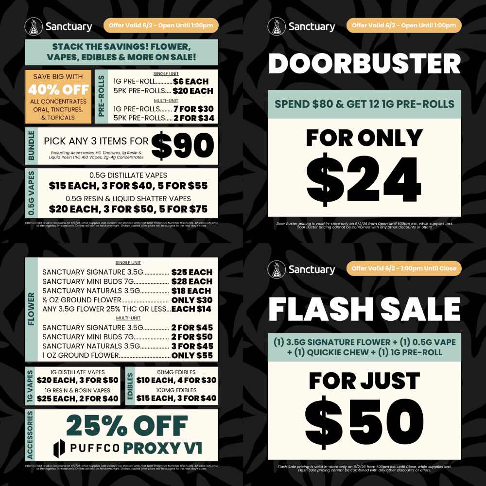 Big Savings on Flower, Vapes, and More! - Cannabis deal image