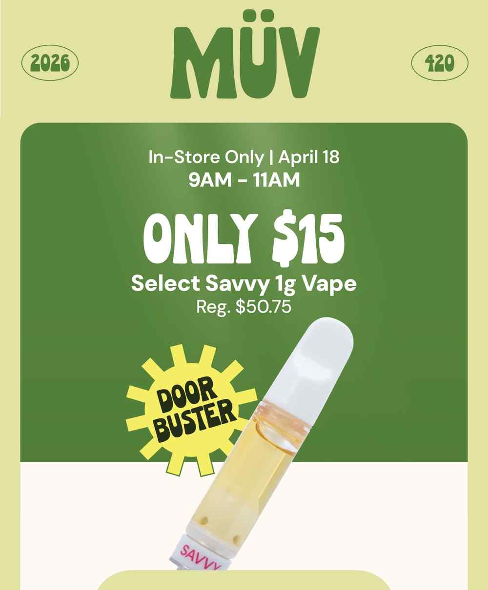 Savvy 1g Vape Door Buster Deal - Cannabis deal image