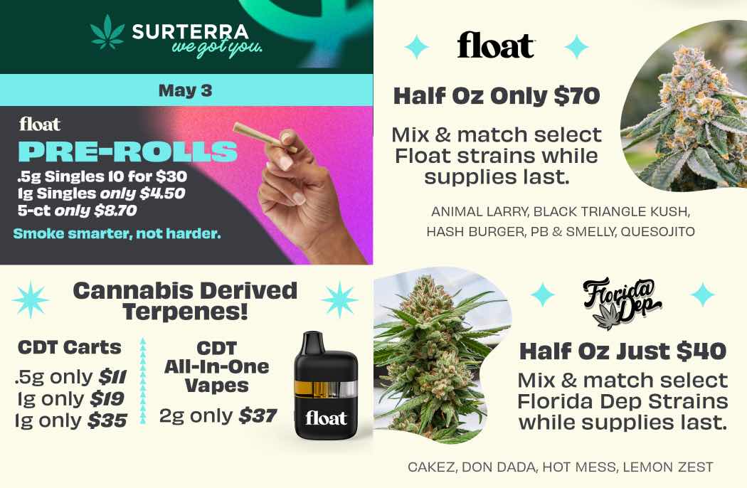 Float & Florida Dep Deals! - Cannabis deal image