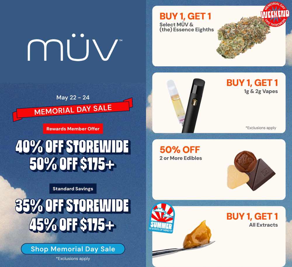 Memorial Day Deals: BOGO Flower, Vapes & More! - Cannabis deal image
