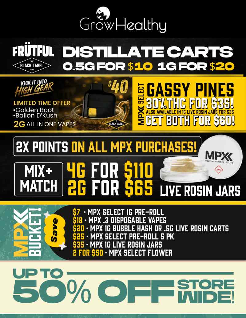Mix & Match Deals and Up to 50% Off! - Cannabis deal image