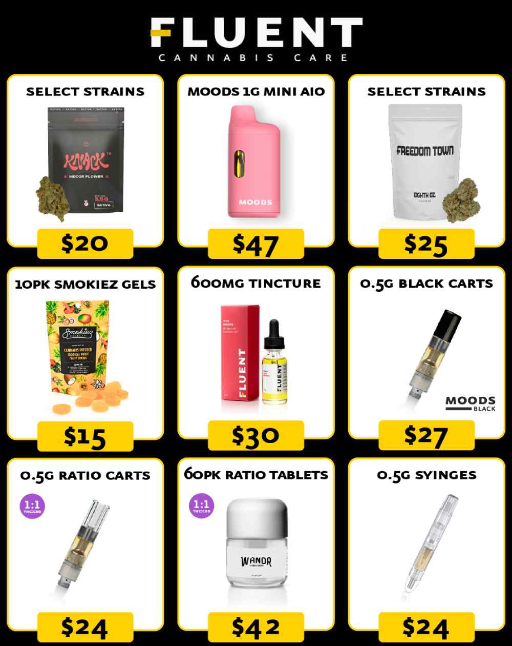 Select Strains, Vapes, Edibles, and Tinctures - Cannabis deal image