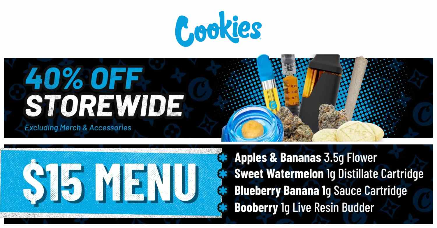 40% Off Storewide & $15 Menu Items - Cannabis deal image