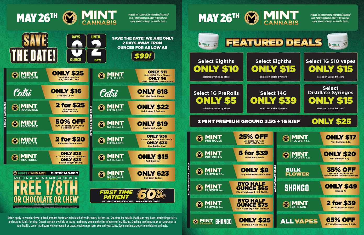 Save The Date! Ounces For $99 & Featured Deals