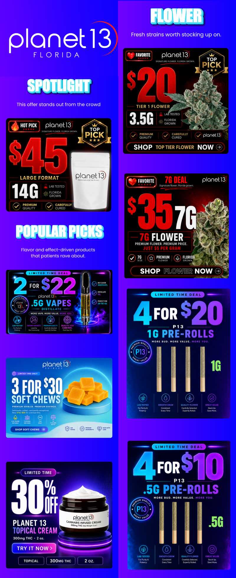 Flower, Vapes, Pre-Rolls & Edibles Deals! - Cannabis deal image