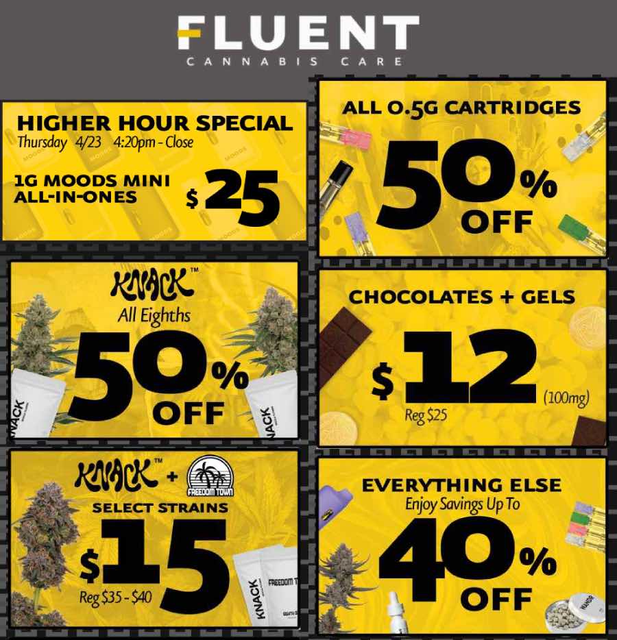 50% Off Cartridges & Eighths, $12 Chocolates & Gels - Cannabis deal image