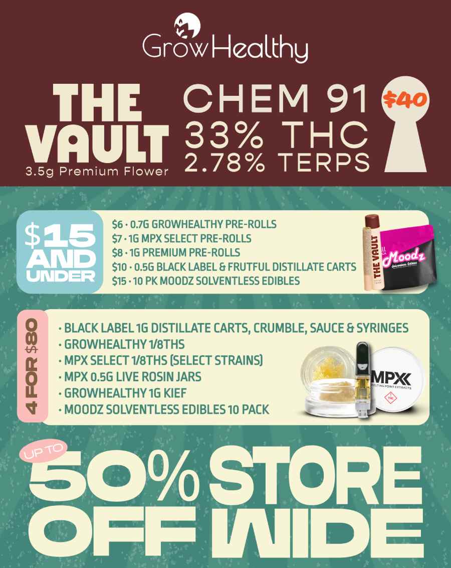 Store Wide Deals & 4 For $80 - Cannabis deal image