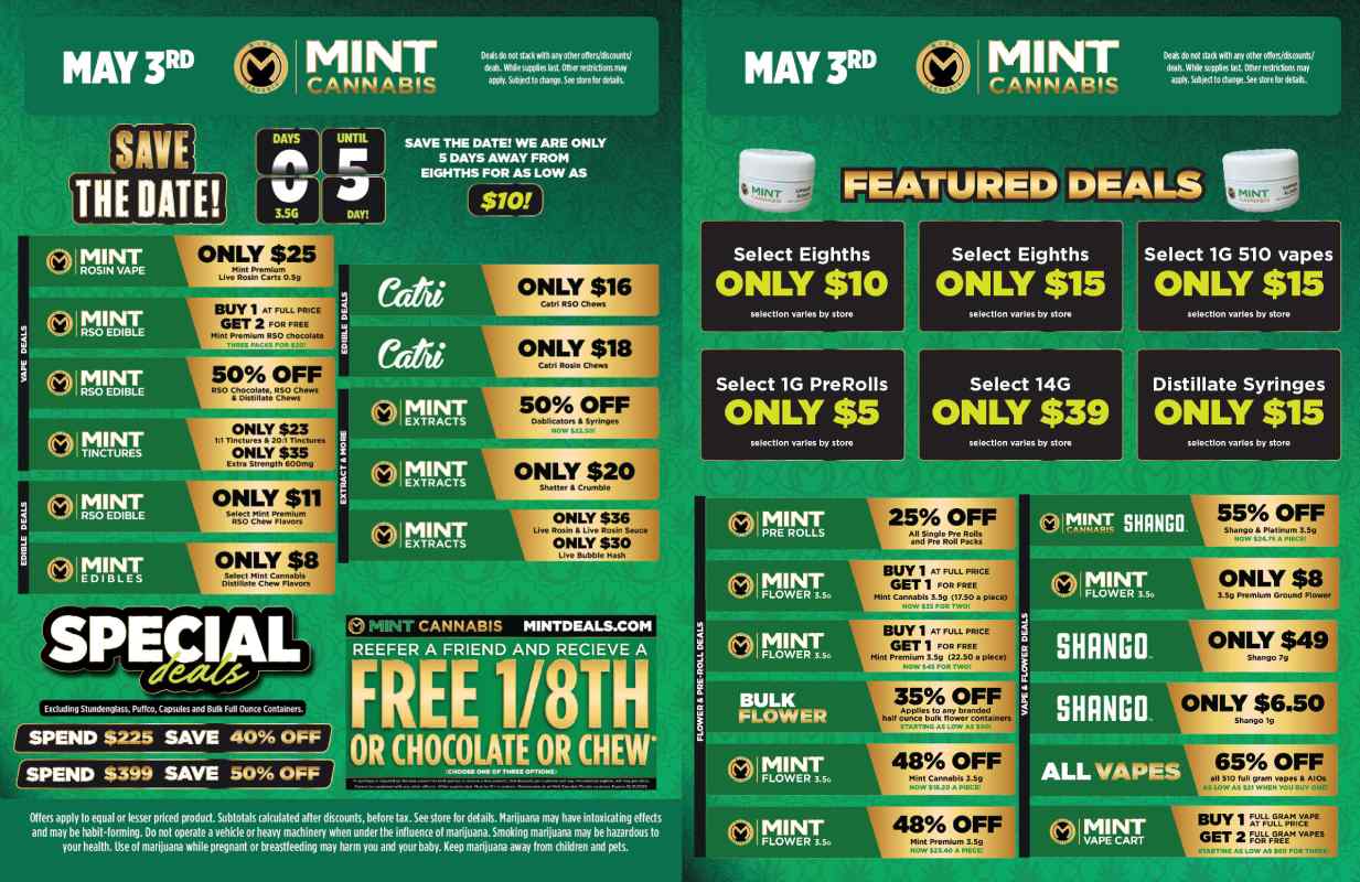 Save the Date & Featured Deals Galore! - Cannabis deal image