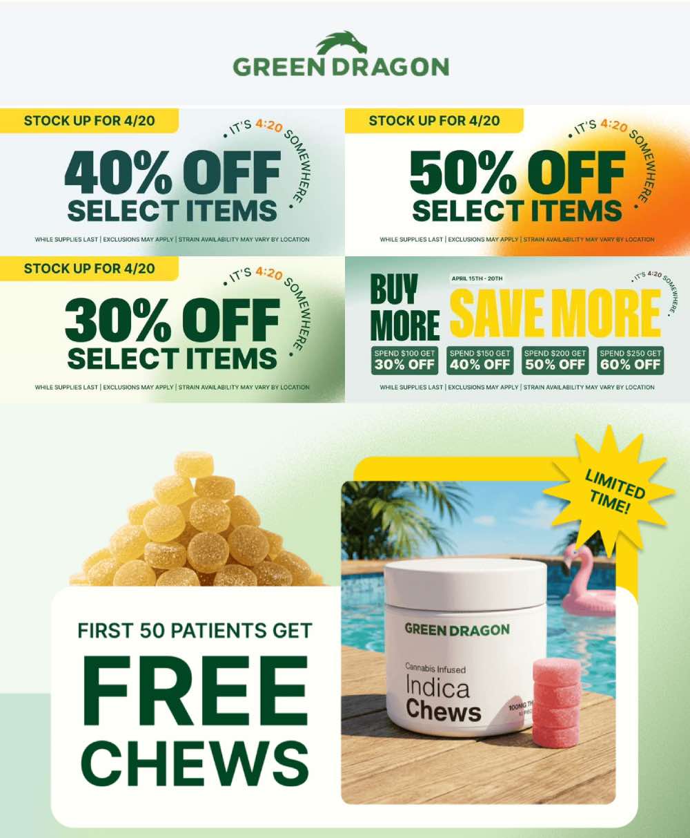4/20 Deals: Discounts and Freebies! - Cannabis deal image