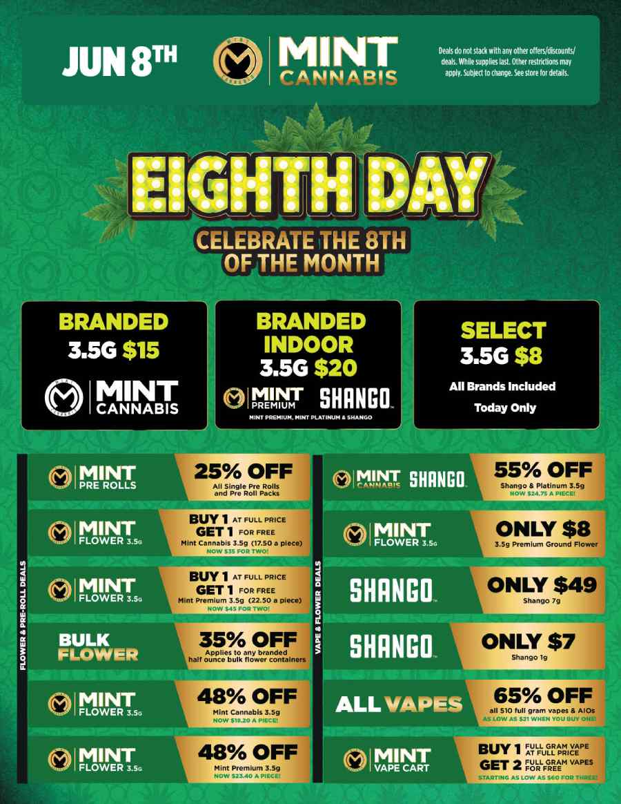 Eighth Day Deals: Flower, Vapes & More - Cannabis deal image