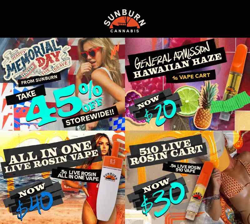 Memorial Day Storewide Savings & Vape Deals - Cannabis deal image