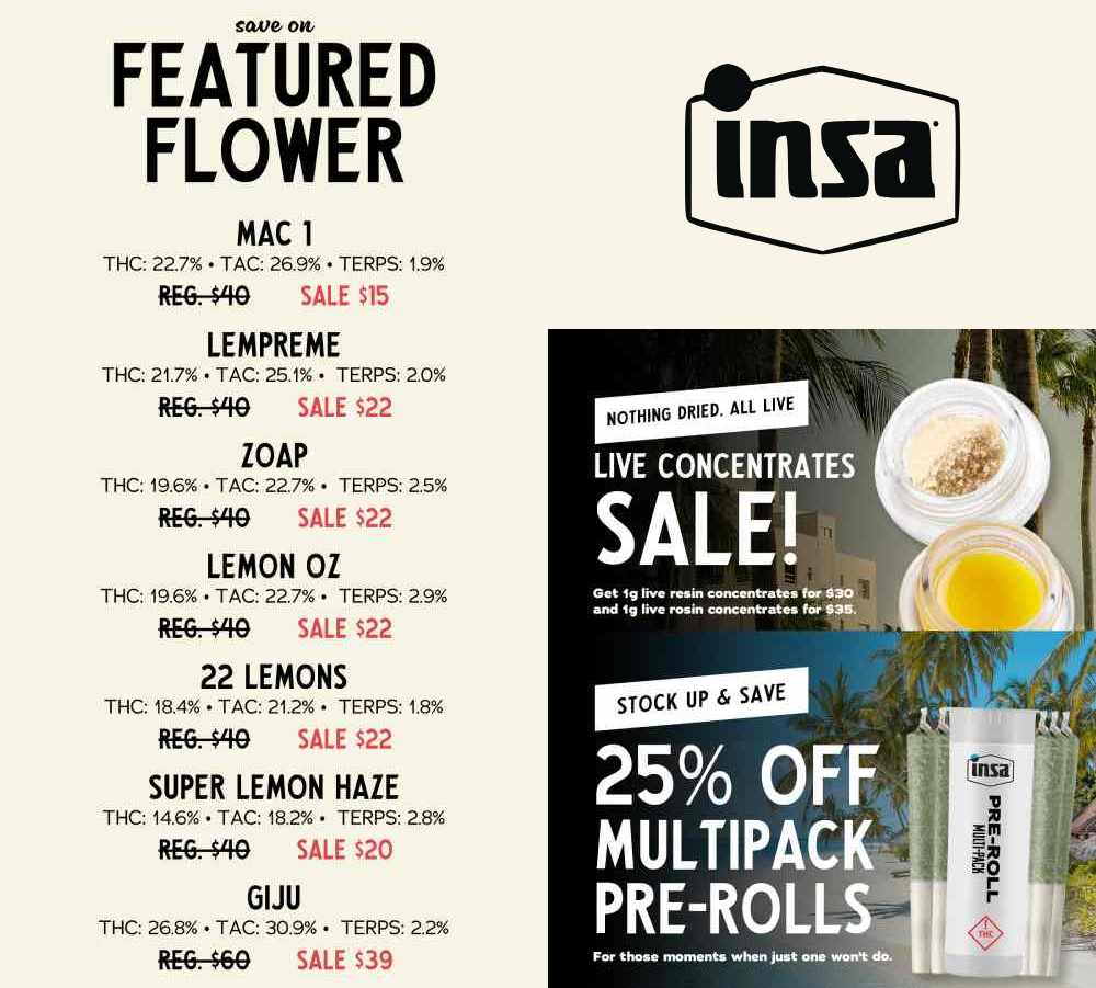 Featured Flower, Live Concentrates & Pre-Roll Deals - Cannabis deal image