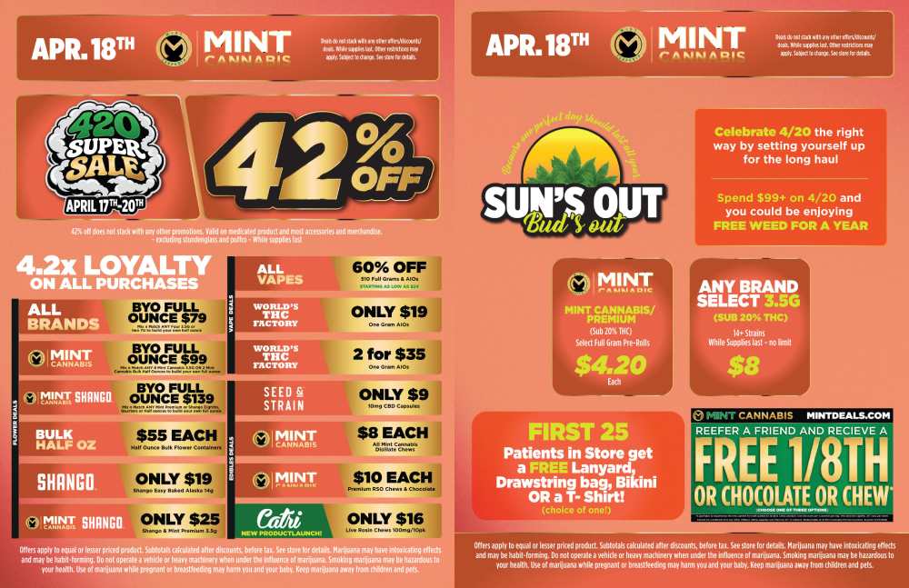 420 Super Sale & Loyalty Deals Galore - Cannabis deal image